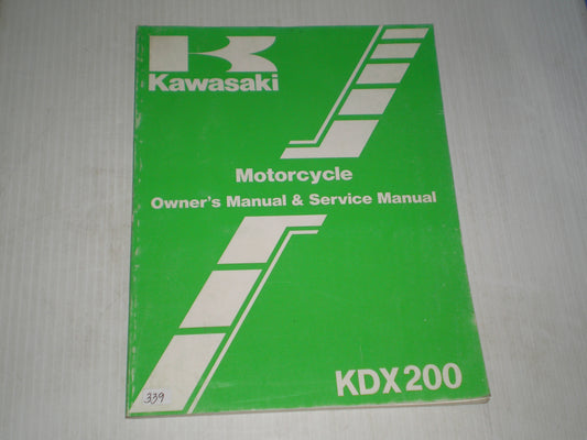 KAWASAKI KDX200 C2 1987  Owner's & Service Manual  99920-1371-01  #339