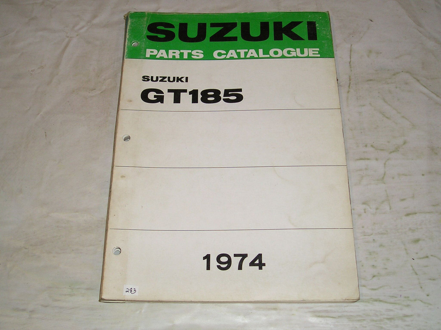 SUZUKI GT185 K L 1974  Factory Parts Catalogue  #283