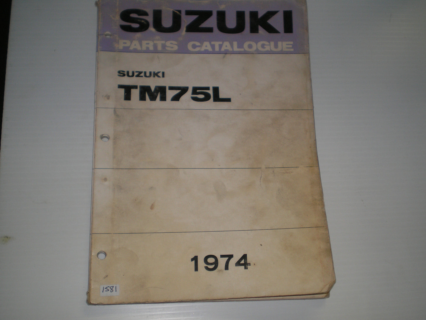 SUZUKI TM75 L  Mini Cross  1974  Parts Catalogue   #1581