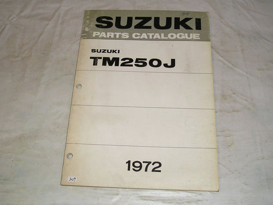 SUZUKI TM250 J 1972  Factory Parts Catalogue  #309