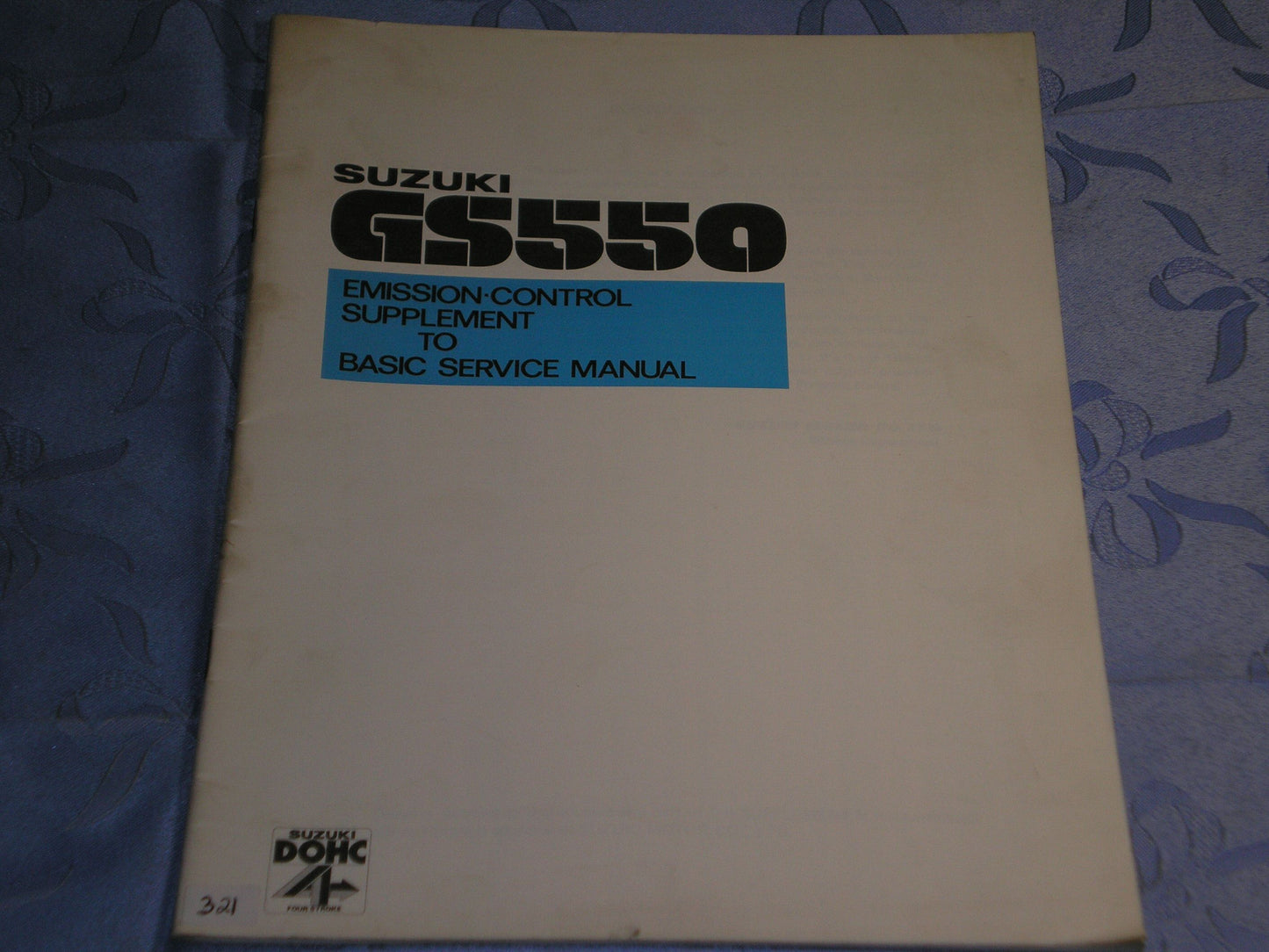 SUZUKI GS550  1978 on  Emission Control Supplement Manual  #320.2