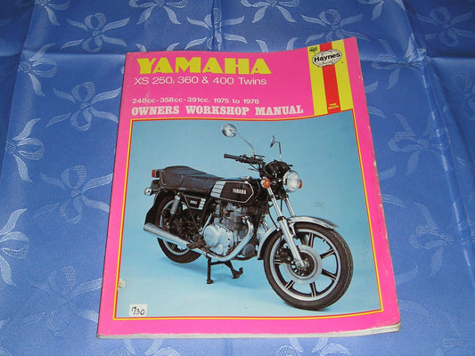 YAMAHA XS250 XS360 XS400 Twins 1975-1978 Haynes Service Manual 378 #730