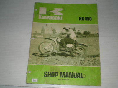 KAWASAKI KX450 1974  Service / Shop Manual  99995-450  #832