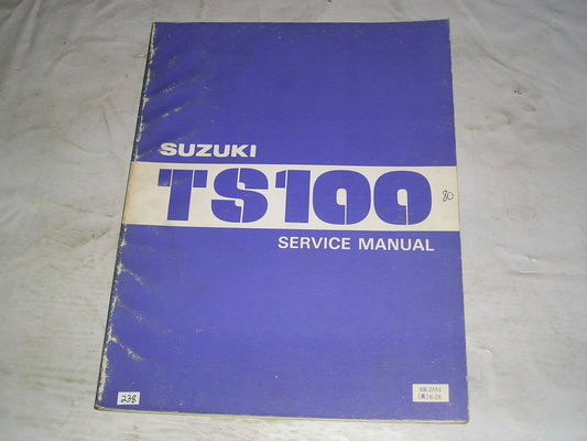 SUZUKI TS100 1980 Service Manual SR-2551 E-28 #238