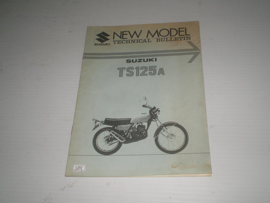 SUZUKI TS125 A 1976 New Model Technical Bulletin NT2800 #384