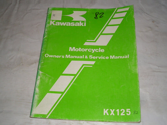 KAWASAKI KX125 B1 1982 Owner's & Service Manual  99920-1164-01  #38