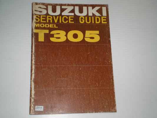 SUZUKI T305  Raider 1968 Service Guide Manual  #397