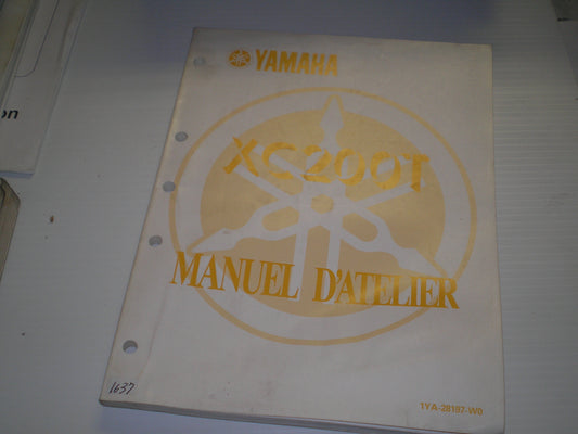 YAMAHA XC200 T Riva 1987  Manuel d'atelier  1YA-28197-WO  #1637
