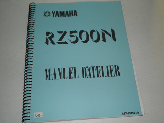 YAMAHA RZ500 N RZ500N 1985 Manuel d'Atelier 52X-28197-70 #945