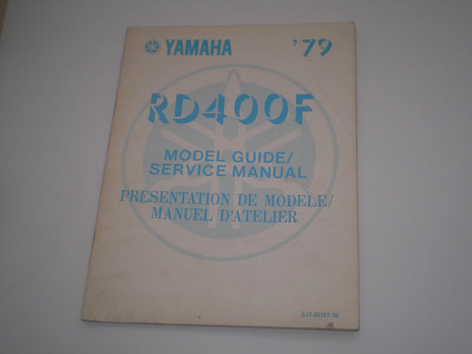 YAMAHA RD400 F 1979  Model Guide Service Manual  3J7-28197-70  #1802