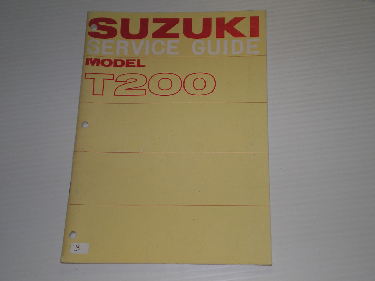 SUZUKI T200 1967 Invader  Service and Repair Manual  #3