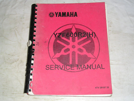 YAMAHA YZF600 R2 (H)  YZF600R2 H  1996  Service Manual  4TV-28197-20  #815