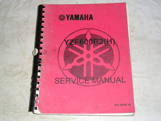 YAMAHA YZF600 R2 (H) YZF600R2 H 1996 Service Manual 4TV-28197-20 #815