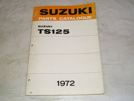 SUZUKI TS125  R J 1972  Factory Parts Catalogue  #270