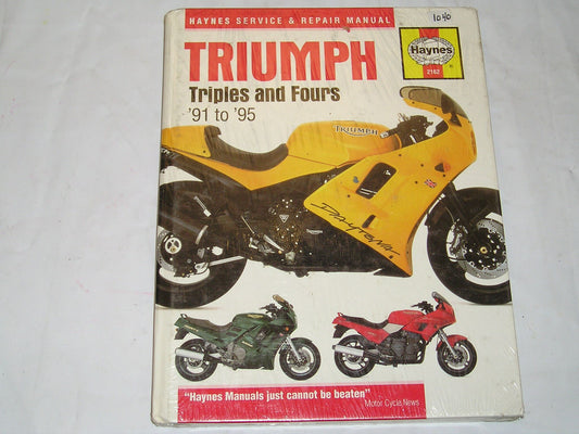 TRIUMPH 750 900 1000 1200 Triples & Fours 1991-1995 Haynes Service Manual 2162 #E141
