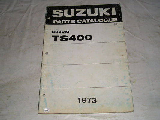 SUZUKI TS400 J K 1972 1973 Parts Catalogue #203