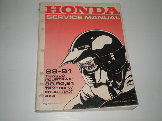 HONDA TRX300  TRX300 FW  Fourtrax 1988-1991  Service Manual  61HC403  #1565