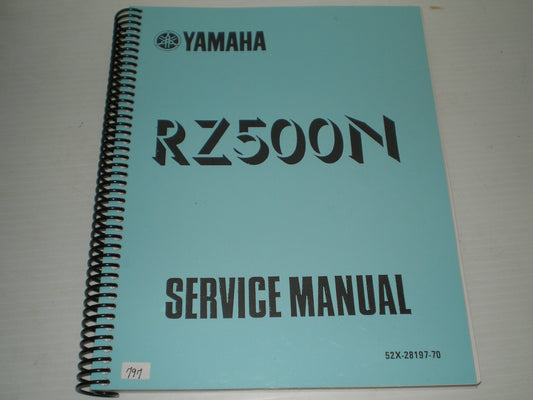 YAMAHA RZ500N  RZ500 N 1985  Service Manual  52X-28197-70  #797