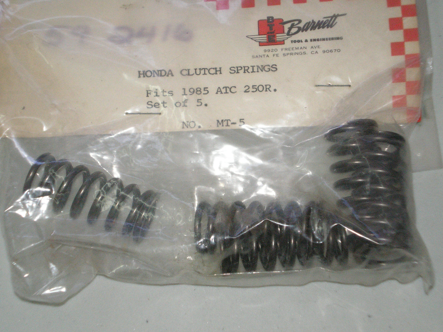 HONDA ATC250 R 1985 Barnett Heavy Duty Clutch Springs Set/5 MT-5