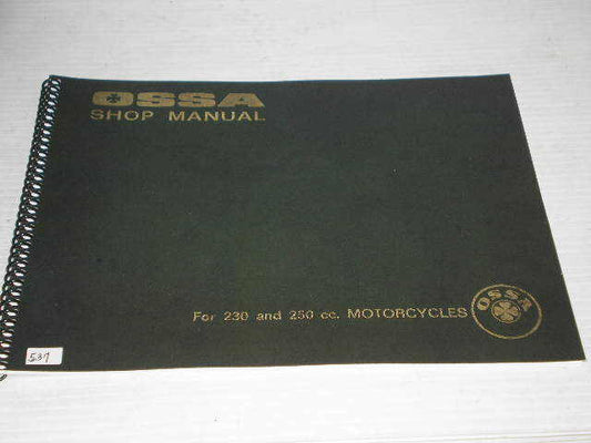 OSSA 230 cc & 250 cc Service / Shop Manual #537