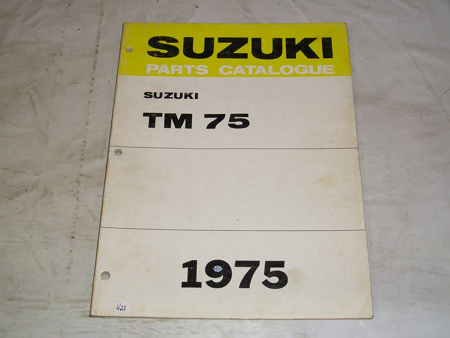 SUZUKI TM75 M  Mini-Cross  1975  Parts Catalogue  #421