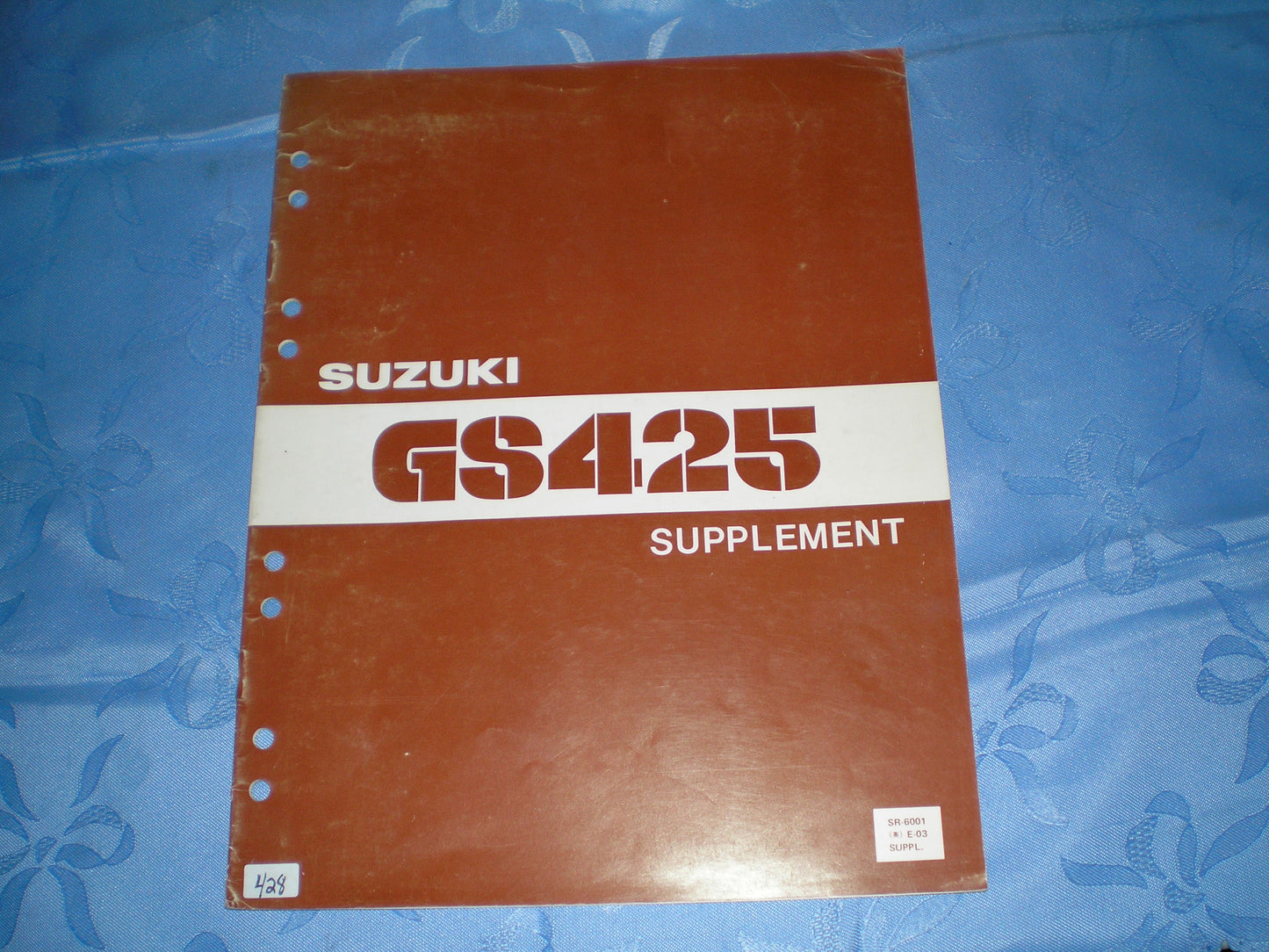 SUZUKI GS425  1979  Service Manual Supplement  SR-6001 E-03  #111