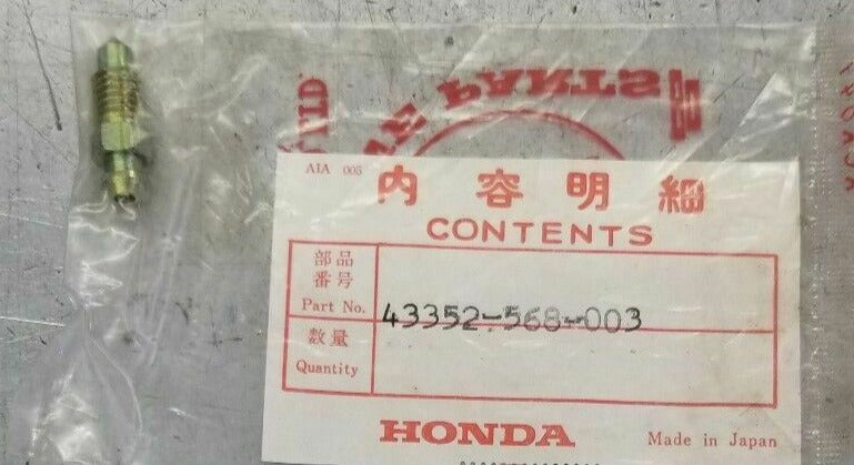 HONDA Many Models Factory Front & Rear Brake Caliper Bleeder Screw 43352-568-003 / 43352-K81-N01