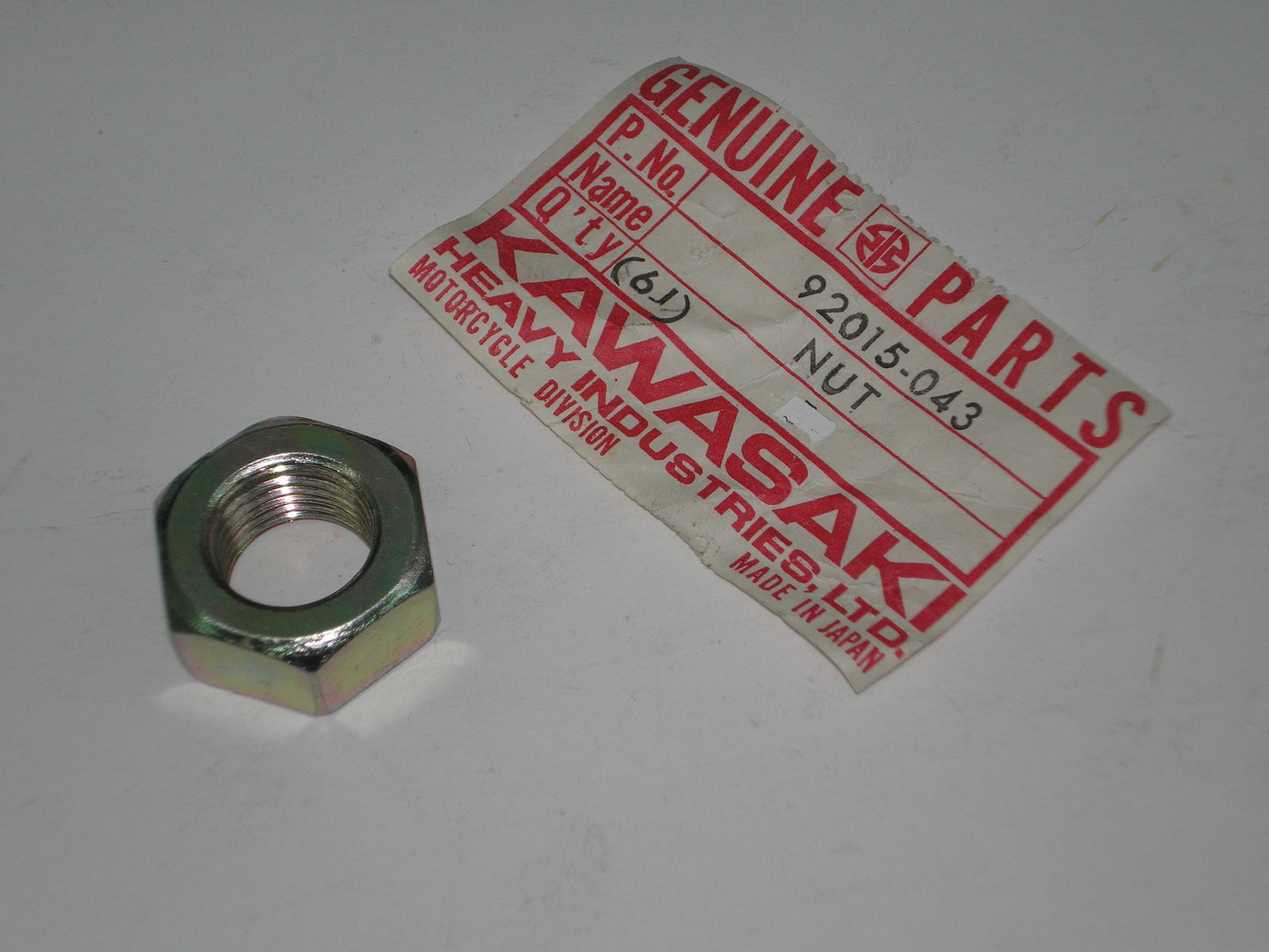 KAWASAKI F5 F7 F8 F9 F11 F12 F81 KD175 KE175 KX400 KX450 Crankshaft Mag Side Nut  92015-043