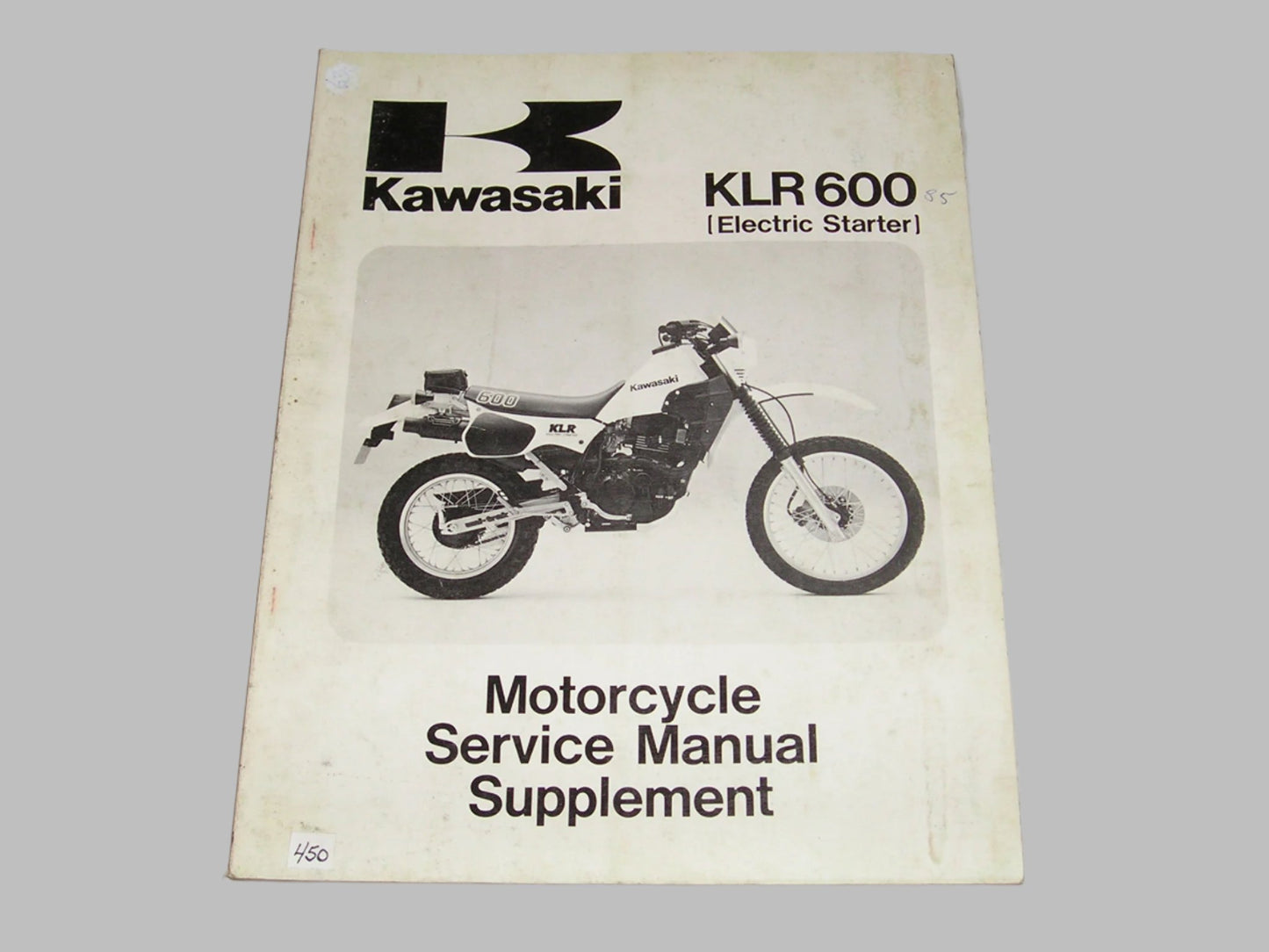 KAWASAKI KLR600  KL600 B1 1985  Service Supplement Manual  99924-1063-51  #450