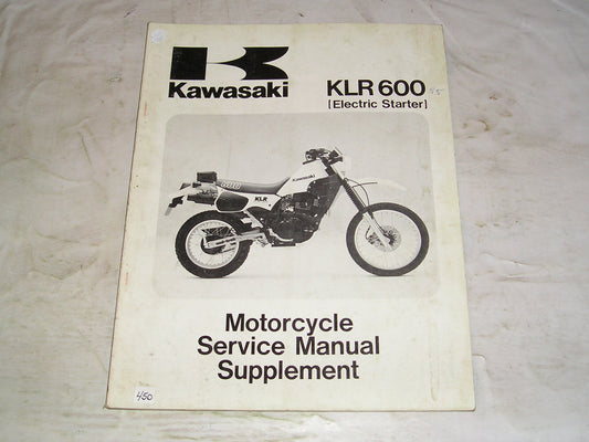 KAWASAKI KLR600  KL600 B1 1985  Service Supplement Manual  99924-1063-51  #450