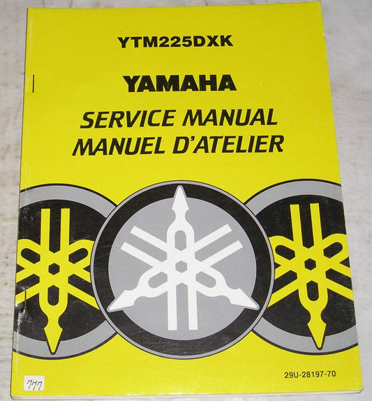 YAMAHA YTM225DXK  TRI-Moto 225DX  1983  Supplementary Service Manual  29U-28197-70  #777