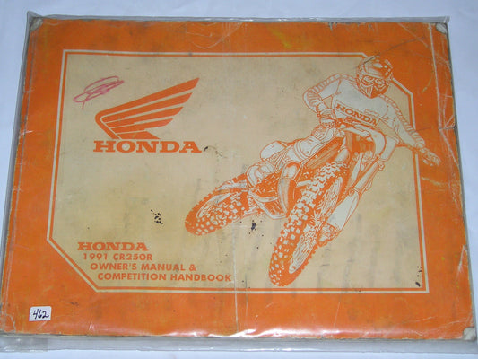 HONDA CR250R /M  1991 Owner's Manual & Competition Handbook  00X32-KZ3-6200  #462