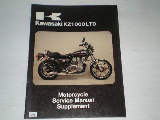 KAWASAKI KZ1000  B2  LTD 1978  Service Supplement Manual  99963-0006-01  #478