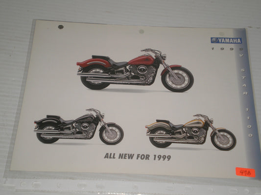 YAMAHA 1999 V STAR 1100  MOTORCYCLE SALES BROCHURE  47B