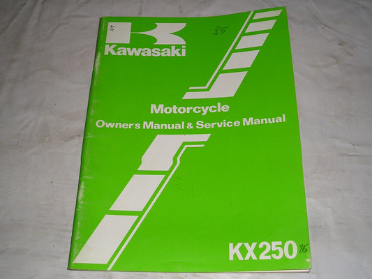 KAWASAKI KX250 D1 1985  Owner's & Service Manual  99920-1288-01  #47