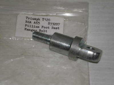 TRIUMPH T120 BSA A65 Pillion Foot Rest Hanger Bolt  833207
