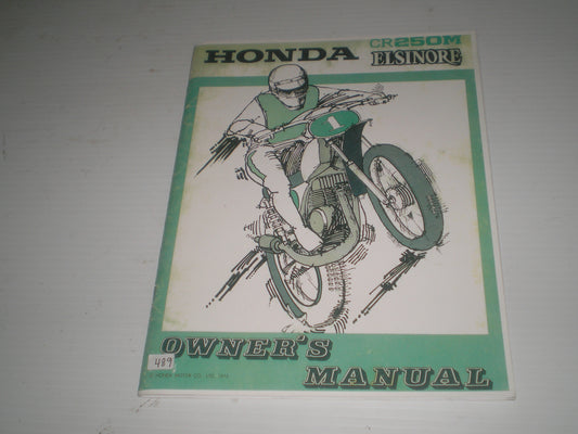 HONDA CR250 M  Elsinore 1973  Owner's Manual  3135701  #489