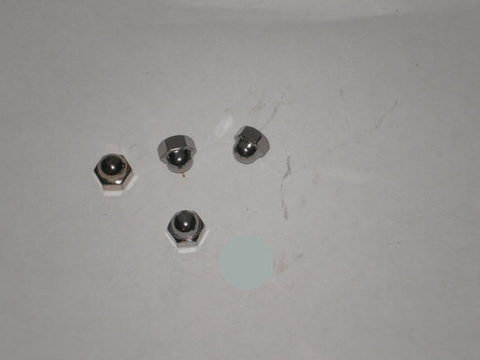 Honda Yamaha Suzuki Kawasaki Chrome Metric Dome / Cap Nuts Set/4 6 x 1.00 mm