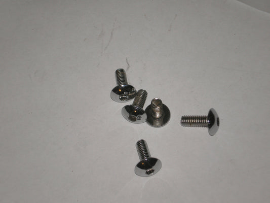 Suzuki & Yamaha  Chrome Oval Allen Head Fairing & Body Work Mounting Screws Set/5  6 x 20 mm