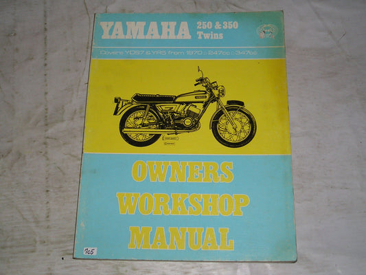 YAMAHA YDS7 YR5 250 & 350 Twins  1970 on  Haynes Workshop Manual #705