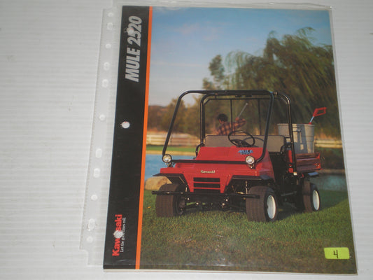 KAWASAKI MULE 250 ALL TERRAIN VEHICLE SALES BROCHURE # 4