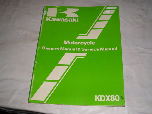 KAWASAKI KDX80 B2  1982  Owner's & Service Manual  99920-1125-02  #4