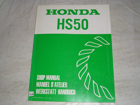 HONDA HS50 1983  Snowblower  Service Manual   6773200  #1034