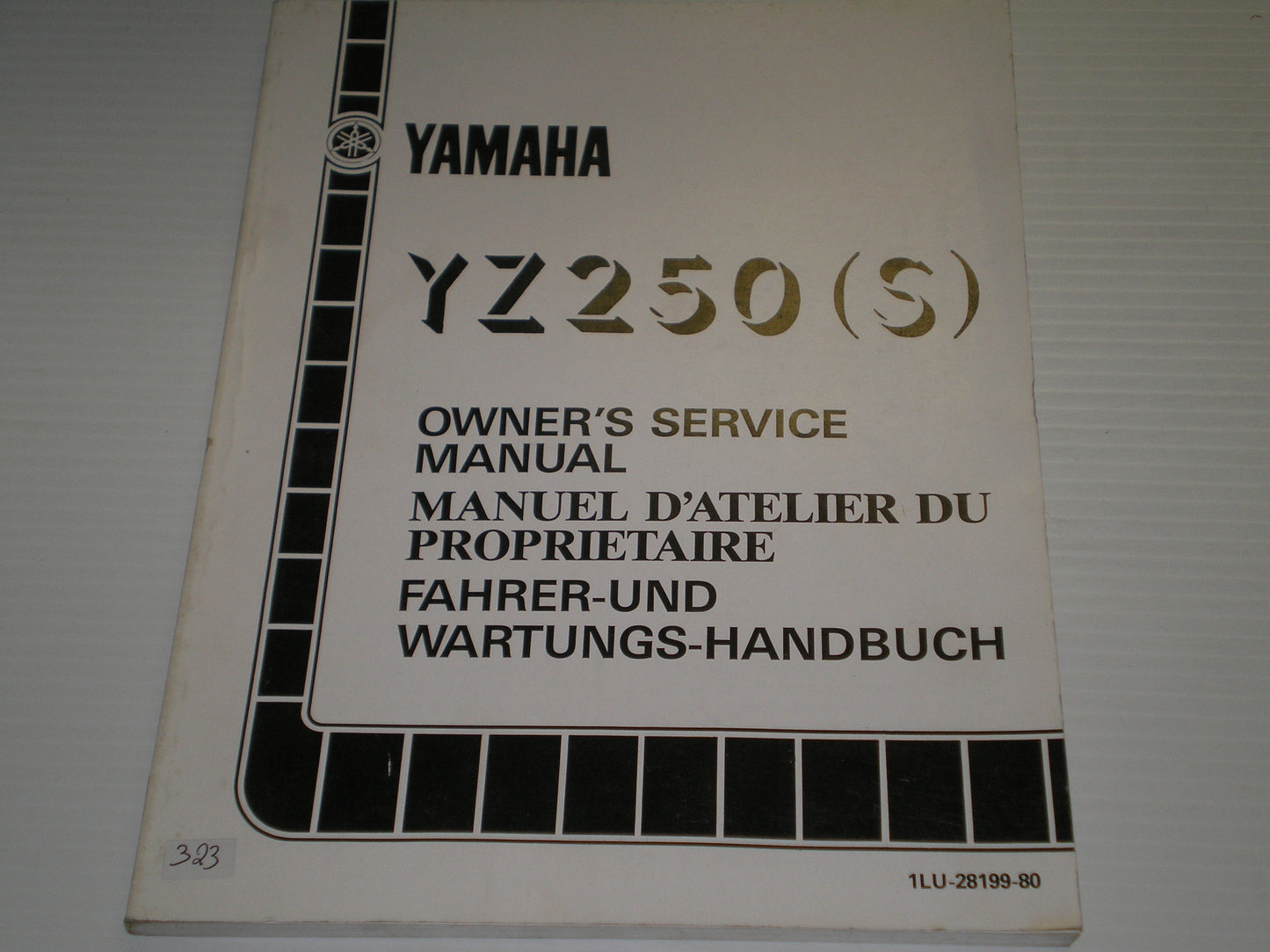 YAMAHA YZ250 S  1986  Competition Motocross   Owner's Service Manual  1LU-28199-80  #323