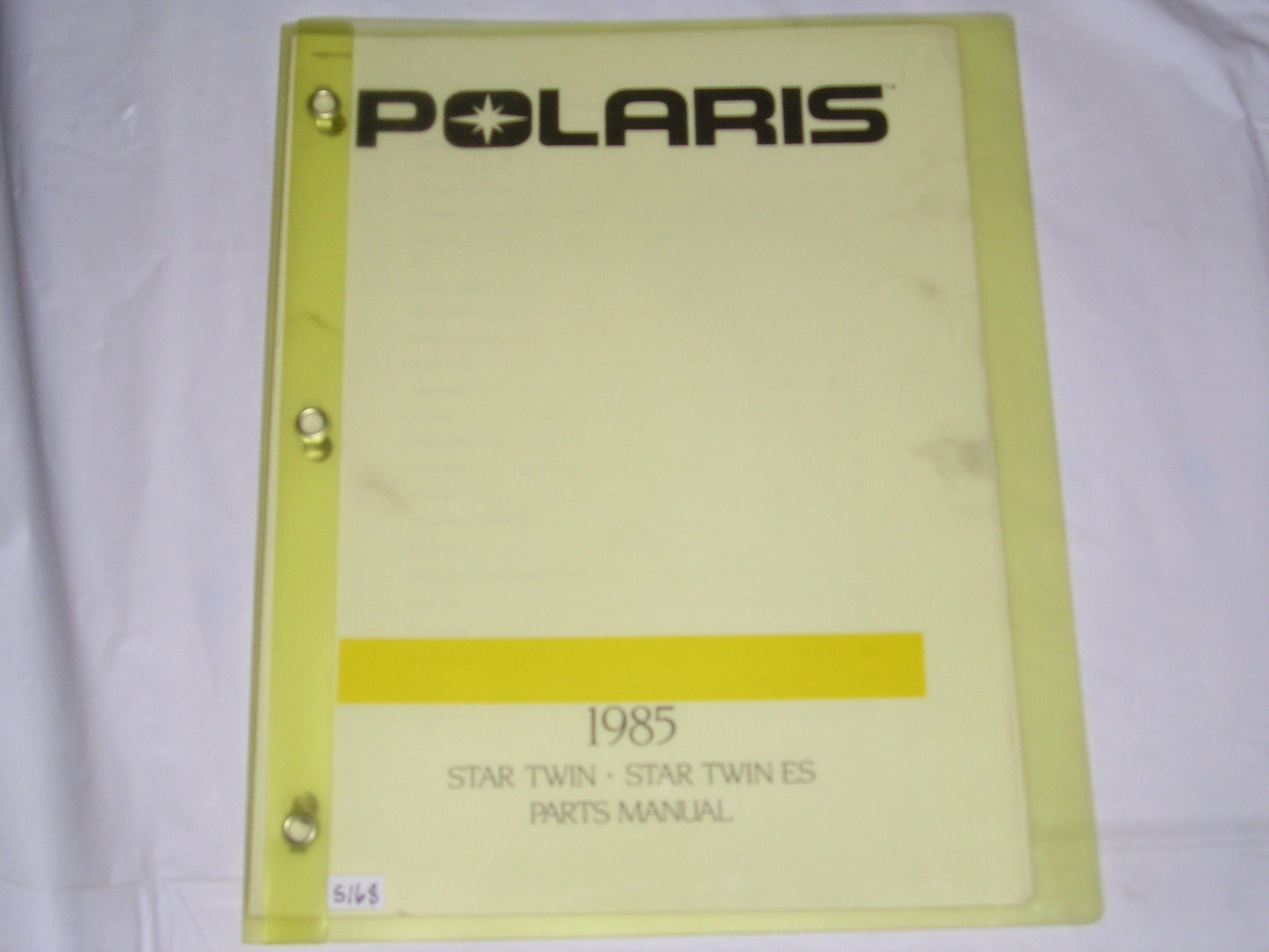 POLARIS Star Twin  &  Star Twin ES  1985  Parts Catalogue  9910955  #S168