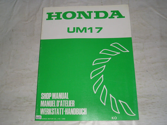 HONDA UM17 KO 1987  Grass Cutter / Lawn Mower  Service Manual  67VA700  #1028