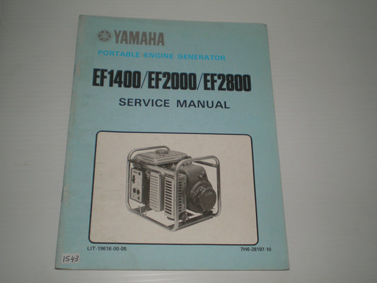 YAMAHA EF1400 / EF2000 / EF28000  1983  Portable Engine Generator  Service Manual  7H6-28197-10  LIT-19616-00-05  75142  #698.2