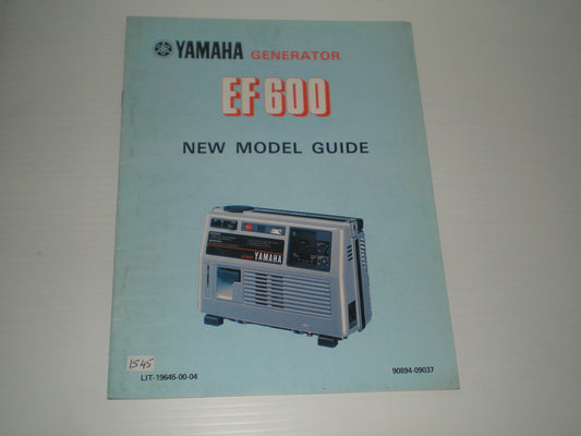 YAMAHA EF600 1983 Generator  New Model Guide / Manual  90894-09037  LIT-19645-00-04  75803  #694