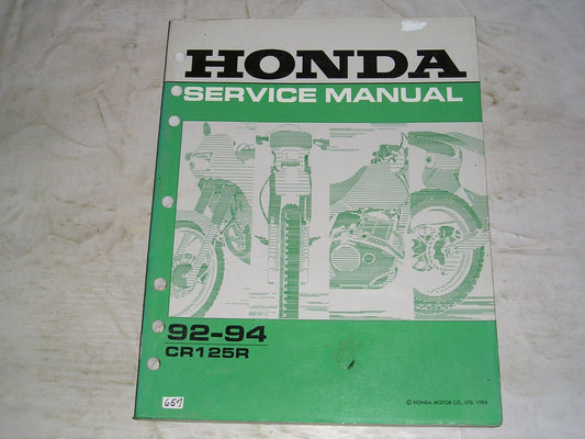 HONDA CR125R  CR125 R 1992-1994  Service Manual  61KZ403  #657