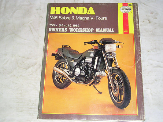 HONDA VF750 V45 V-Fours 750cc 1982 Haynes Owner's Worksop Manual 820 #645